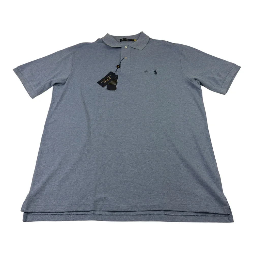 Polo Ralph Lauren Mens XLT Blue Heather Short Sleeve‎ Cotton Polo Shirt NWT